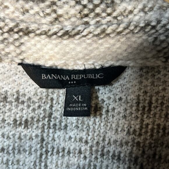 BANANA REPUBLIC Plaid Long Sleeve Shacket wool blend Women's Size XL Oatmeal NWT - Picture 8 of 16